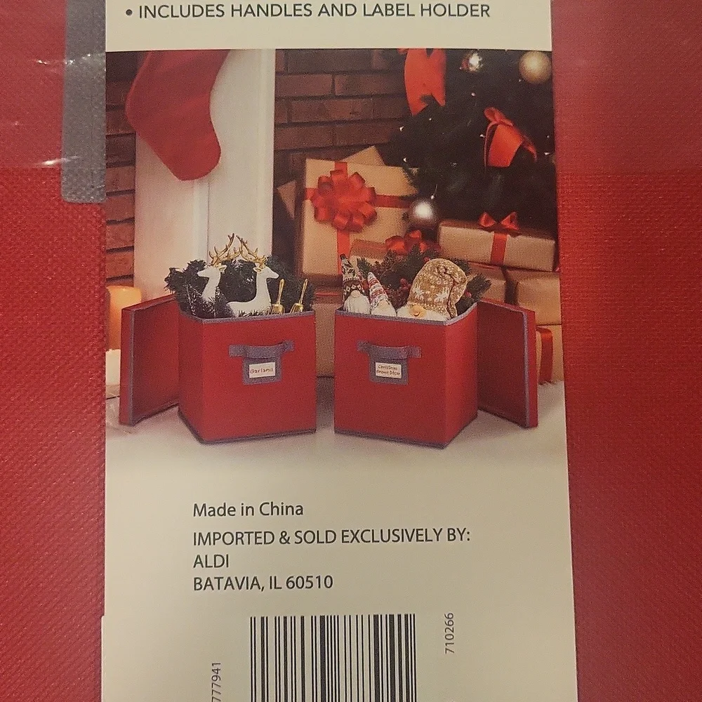 Huntington Home 2 Pack STORAGE CUBES red w/ cover new w/ tags 10.5